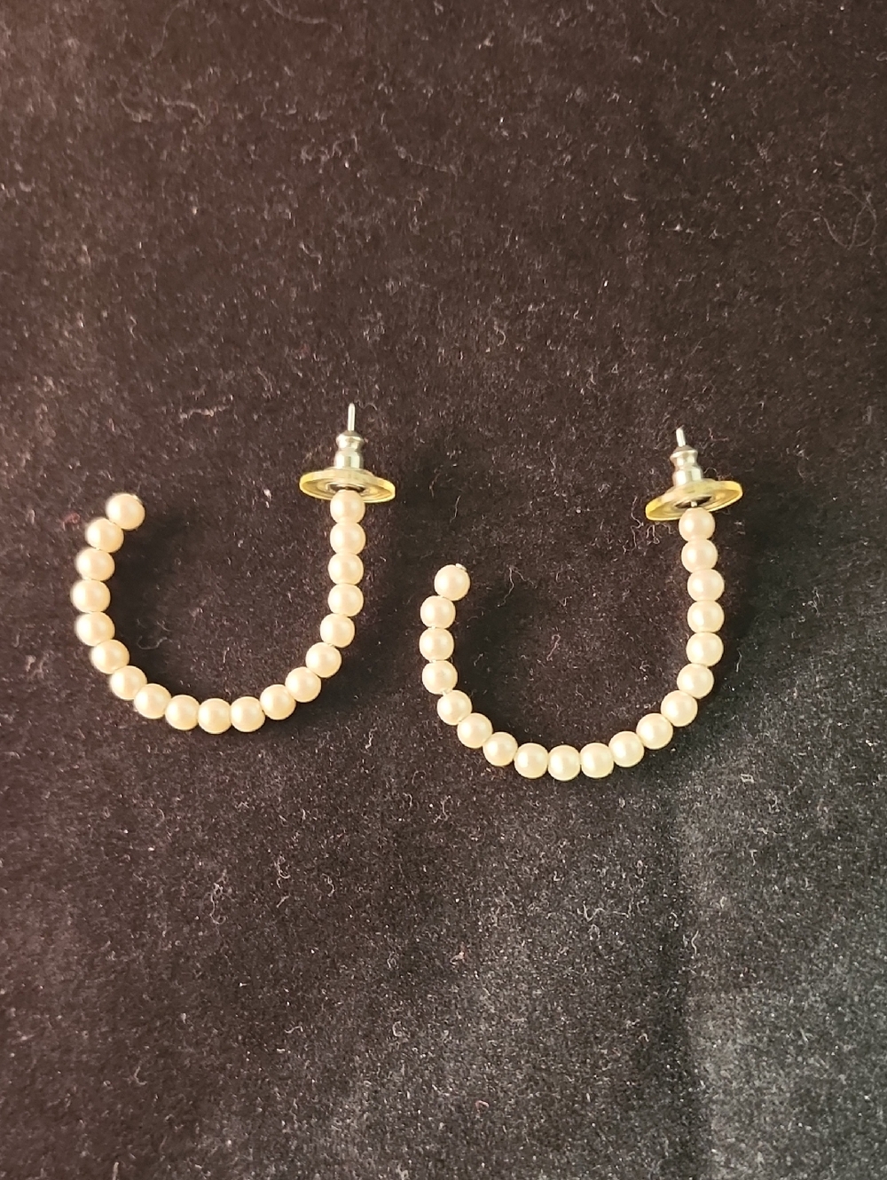 Gold & Pearl Beaded Hoop Earrings - Elegant Women's Jewelry